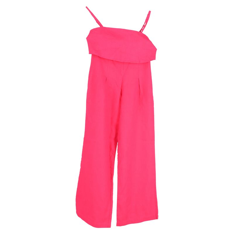 Reformation Sleeveless Top And Wide-Leg Pants Set In Pink Linen